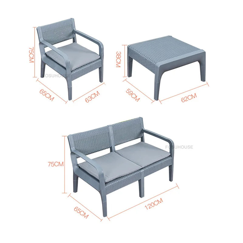 Creative Garden Furniture Sets Villa Terrace Patio Furniture Outdoor Set Household Leisure Outdoor Table and Chairs Combination