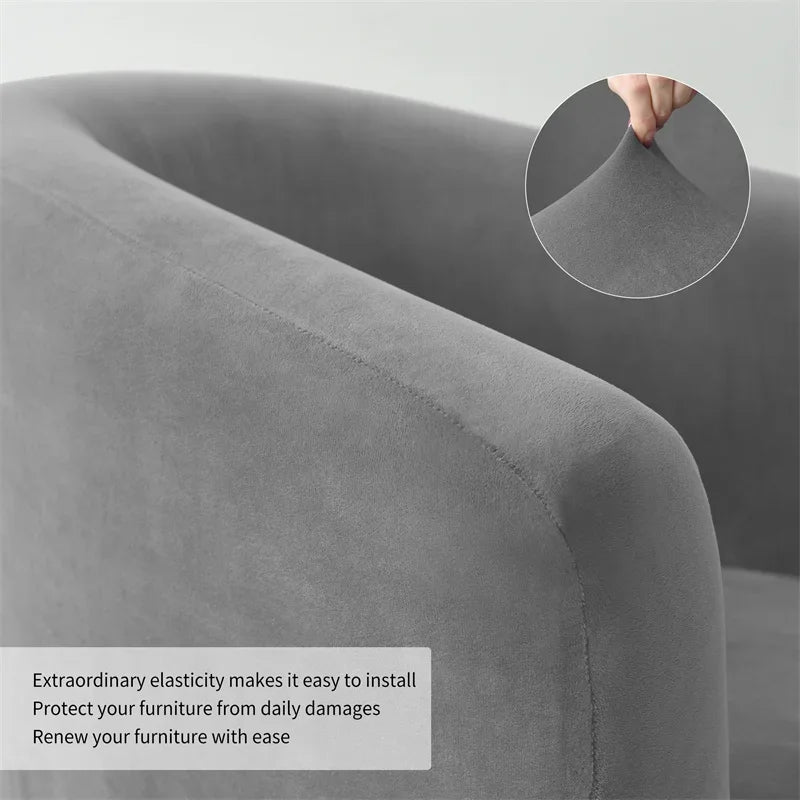 Elastic Velvet Bath Tub Armchair Covers Stretch Single Couch Cover Club Sofa Slipcover Home Hotel Bar Counter Accent Chair Cover