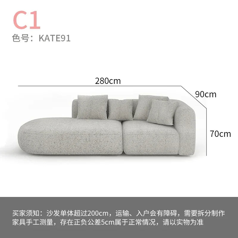 Minimalist modern white sofa