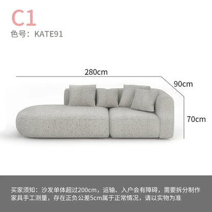 Minimalist modern white sofa