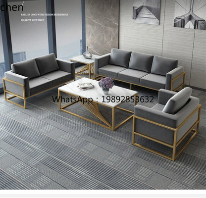 Lobby Sofa Chair Leisure Rest Area Meeting Reception Booth Sofa Table and Chair