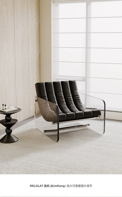 Living room home hotel homestay Italian leather jacket minimalist designer acrylic single sofa leisure sofa chair