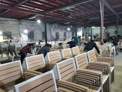 Factory Wholesale Good Quality Modern Wpc Patio Table And Chairs Set Talking Dining Furniture