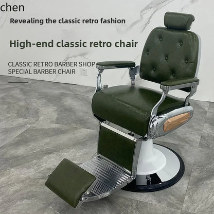HT hairdressing special large chair barber shop hair cutting retro chair