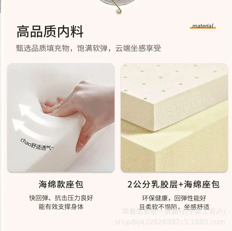 Retro oil wax leather living room sofa Modern simple small apartment sofa