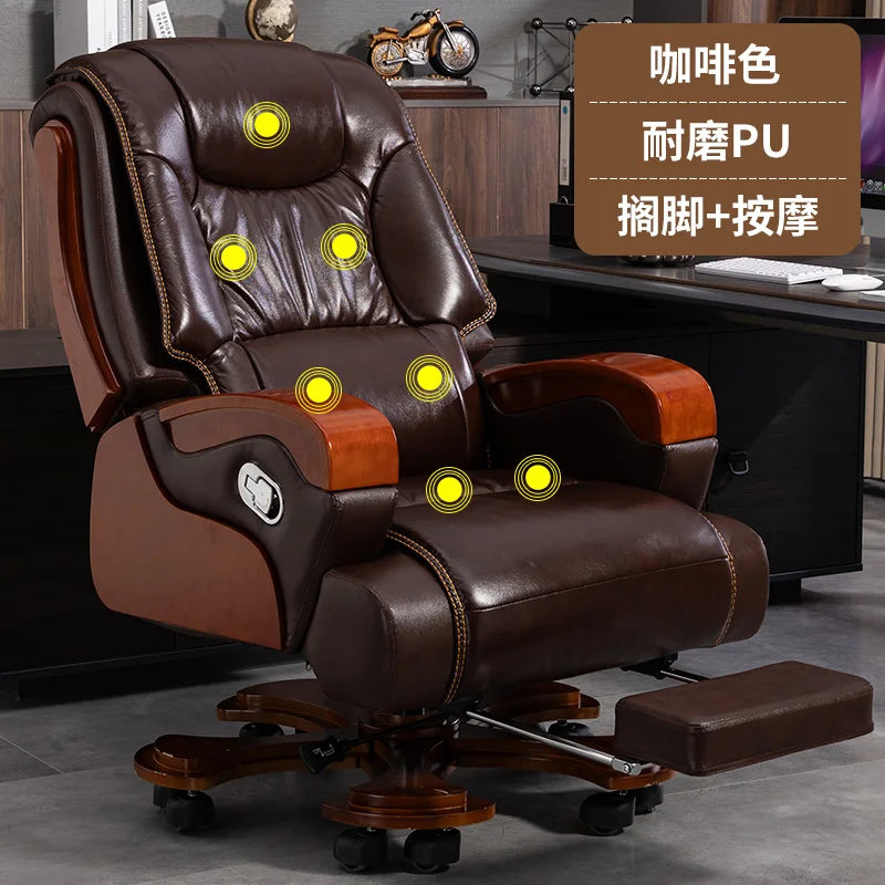 Nordic Swivel Office Chair Massage Footrest Lift High Quality Comfortable Armchair Aesthetic Design Silla Escritorio Furniture