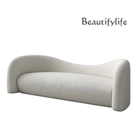 Cream wind sofa small apartment living room simple modern clothing store beauty salon reception rest area