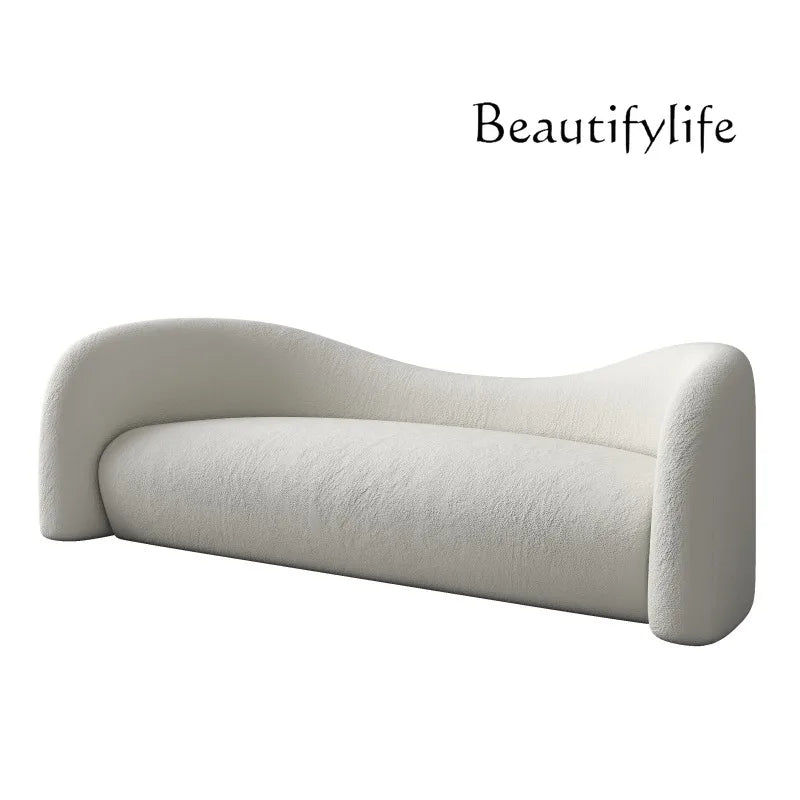 Cream wind sofa small apartment living room simple modern clothing store beauty salon reception rest area