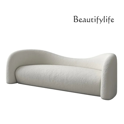 Cream wind sofa small apartment living room simple modern clothing store beauty salon reception rest area