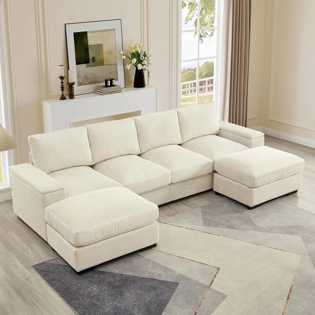 U-Shaped Cloud Couches for Living Room,122