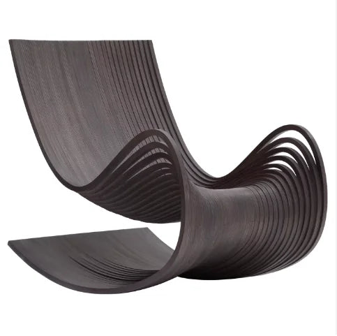 Rocking Chair Single Solid Wood Lounge Chair Lazy Sofa Chair for Living Room Balcony