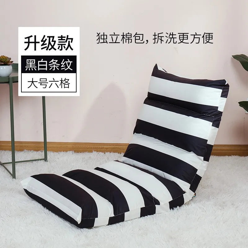 Hot Sale Adjustable Lazy Lounger Sofa Tatami Foldable Lounge Chair Floor Balcony Bay Window Leisure Long Sofa Bed Back Chair