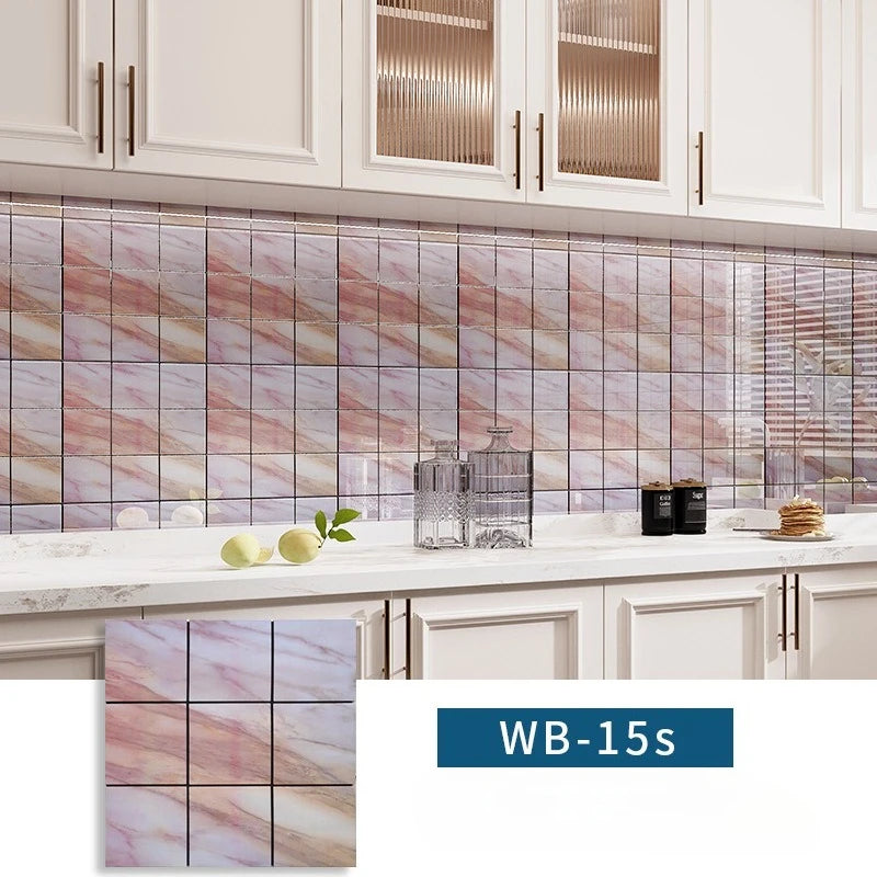 Self-adhesive Metal Mosaic Tiles Aluminum Composite Backsplash Gold Windmill Mosaic Glass Self-adhesive Kitchen Wall Decoration.