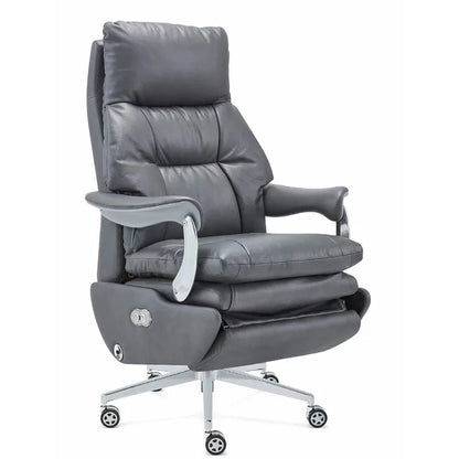 Light luxury lunch break reclining office seat leather class chair comfortable sedentary electric home massage boss