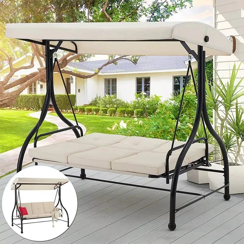 Garden Garden Swing Seat Cushion 3 Seats Furniture 3D Warehouse Seat 3 People Outdoor Swing Chair