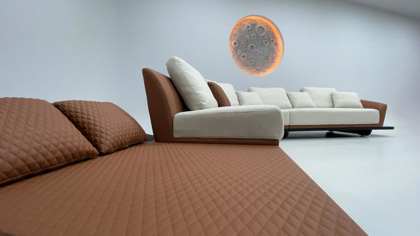 Luxury Living Room Furniture Fabric L-Shape Corner Sofa Set for Hotel Home Villa & Apartment