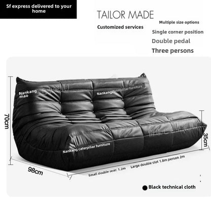 Caterpillar sofa three-person togo full sponge high rebound Internet celebrity living room leisure area sofa famous small sofa