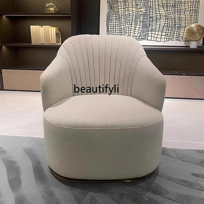 Asmt52 Italian light luxury design single sofa chair modern villa living room home fabric leisure chair