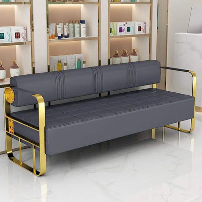 Factory Wholesale Price Gold Salon Waiting Chair Long Chair Multi-chair Waiting Sofa Hall Waiting Sofa