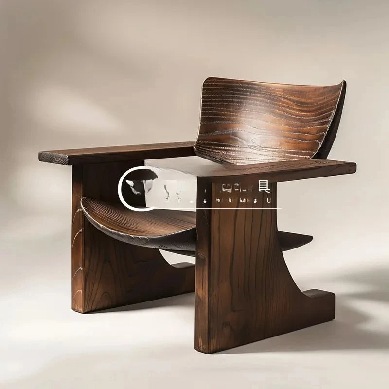 Italian style, retro solid wood leisure, living room bedroom single, medieval single sofa chair