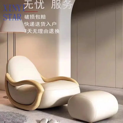 Solid wood rocking chair sofa recliner