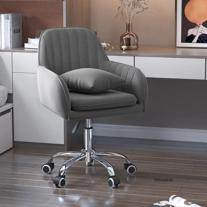 Modern Bedroom Comfortable Learning Chair Lift Swivel Office Chairs Study Room Chair Home Armrest Backrest Leisure Makeup Chair