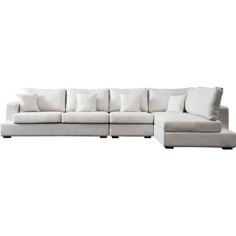 Nordic Removable Cotton And Linen Fabric Sofa Size Apartment Living Room Modern Simple Straight Row Corner Combination Latex Sof