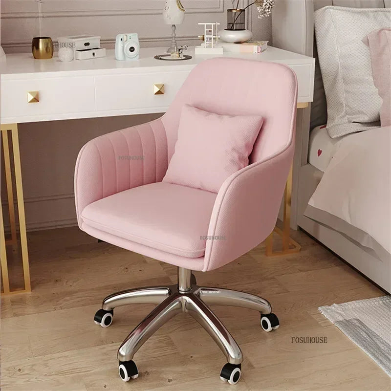 Modern pink Office Chairs Home Bedroom Leisure gaming chair for Office Furniture Comfortable Back Lift Swivel computer Chair K