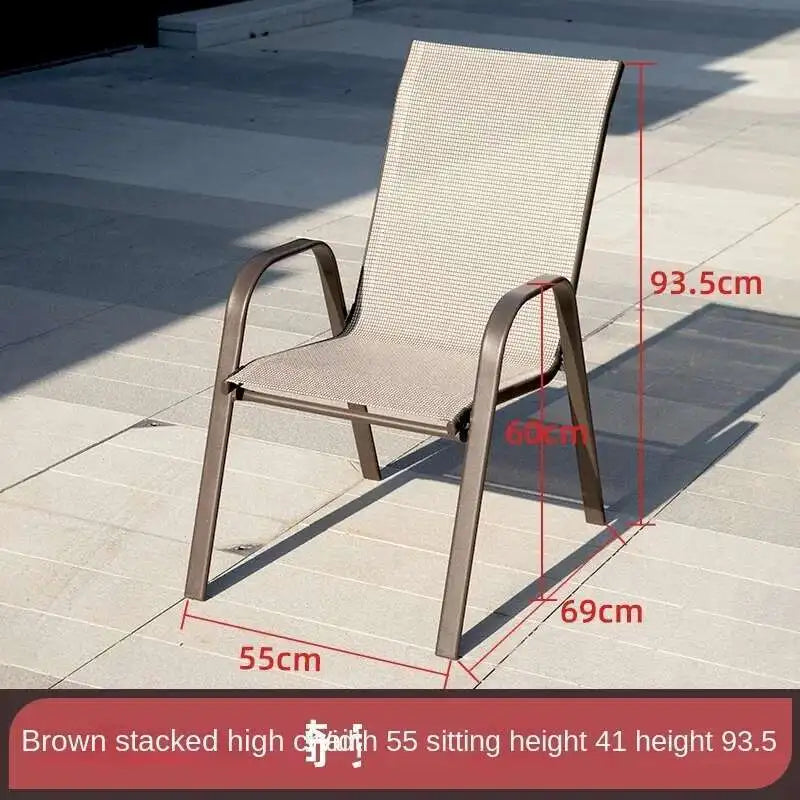 Modern High Back Garden Chairs Nordic Waterproof Comfortable Dining Garden Chairs Back Italian Style Mueble Jardin Furniture