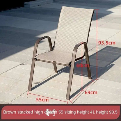 Modern High Back Garden Chairs Nordic Waterproof Comfortable Dining Garden Chairs Back Italian Style Mueble Jardin Furniture