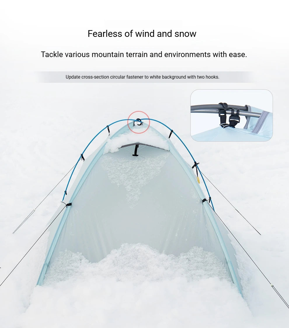 2 Person Ultralight Backpacking Tent Waterproof 3000mm 10D Nylon Double Layer Windproof Tent Camping Hiking Trekking Outdoor