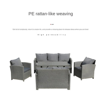 Cheap Waterproof and Sun-proof High Quality PE Rattan Leisure Sofa Set for Garden Party Resort Hotel