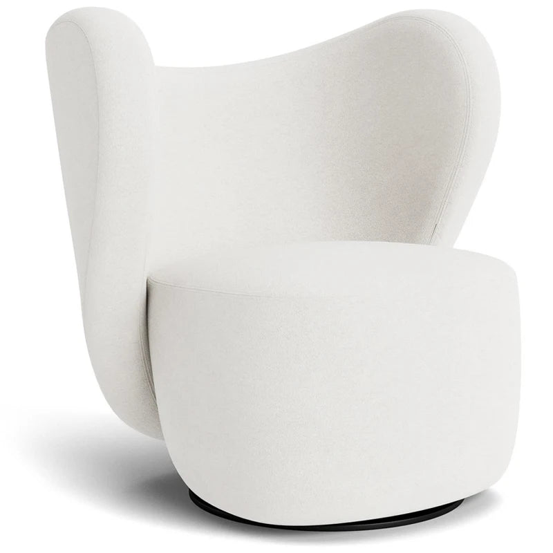 Villa Use Swivel Base Upholstered  Accent Chair Contemporary Lounge Sofa Chairs for Hotel Lobby