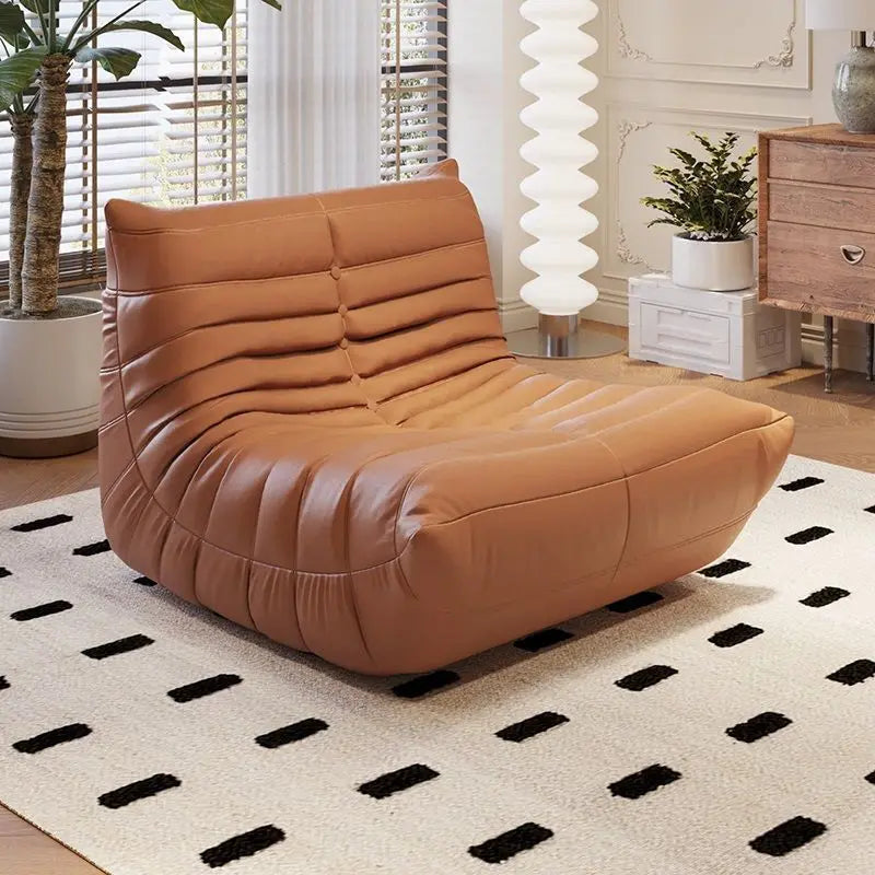 Lazy sofa, togo caterpillar sofa, light luxury, simple Internet celebrity creative chair, suede freehand space recliner