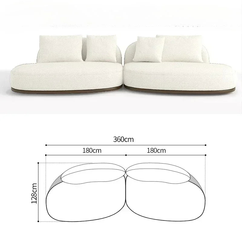 Home Living Room Coffee Designer Creative Three Person Log Style Furniture Modern Simple Sofa Morocco Fabric Sectional Sofas