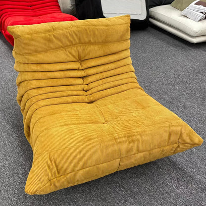 Lounge Bean Bag Chair for Adult Armless Lazy Floor Sofa Fireside Chair for Living Room Gaming Room Bedroom Soft Corduroy Couch