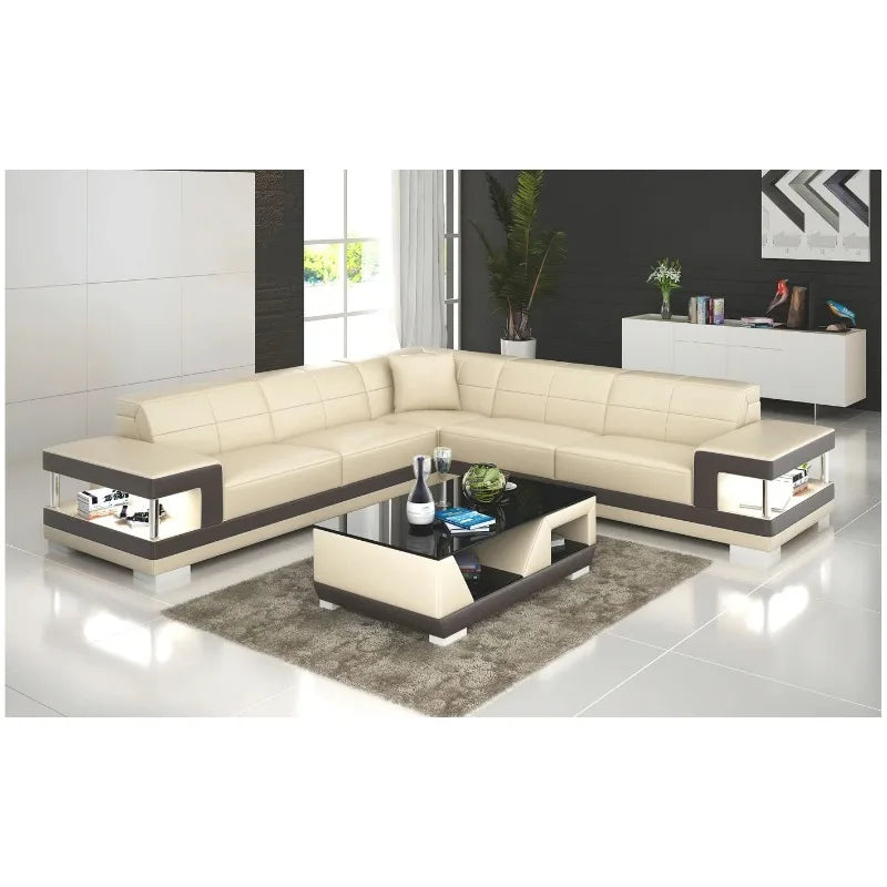 Nordic new creative leather sofa first layer cowhide modern living room sofa