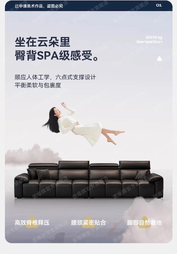 custom. [9633 People Favorited] Aiweiqi Simple Modern Genuine Leather Sofa Living Room, Suitable Large and Small Spaces,