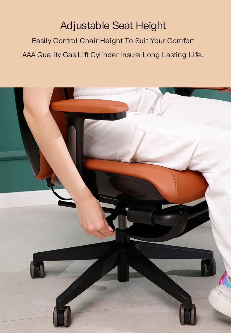 advanced computer chair swivel ergonomic chair cushion PU luxury with wheels office massage chair