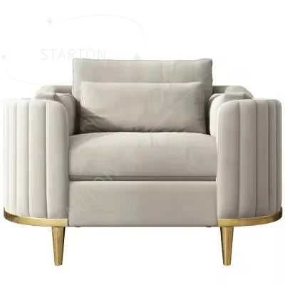 Modern 3-Seater  Sofa Set Simple & Stylish Removable & Washable Velvet Cushions for Small Living Spaces for Apartments