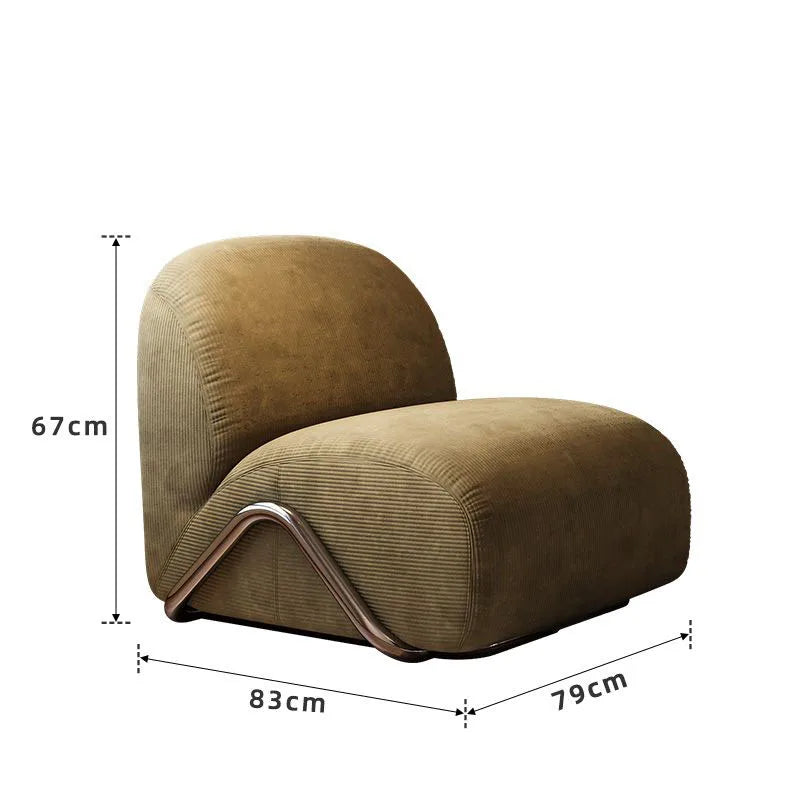 Modular Single Sofa Bedroom Balcony Living Room Leisure Chair Antique Designer Fabric Lazy Sofa Artistic Furniture