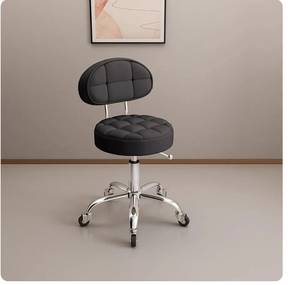 Big work stool hair cutting chair rotating lifting round stool pulley hair salon special beauty stool