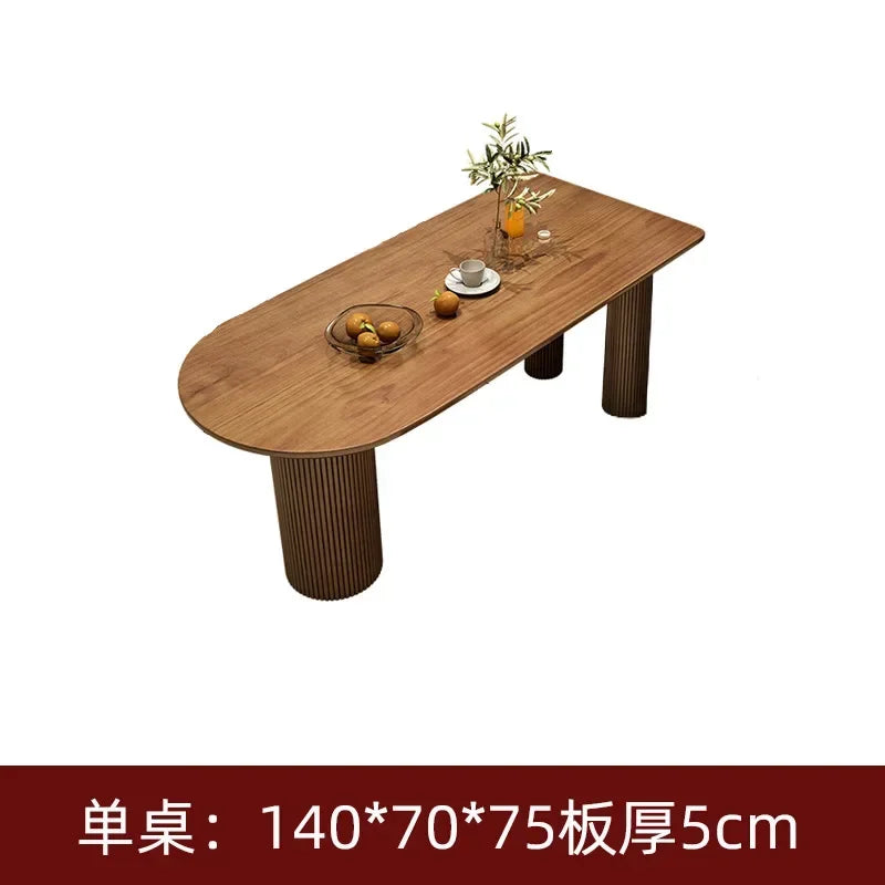 Modern simple household solid wood island dining table