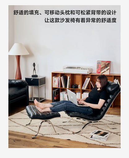 Customizable full leather sofa chair