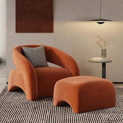 Sofa Esigner Curved Single Houndstooth Couch Nordic Living Room Balcony Leisure Creative Chair Designer