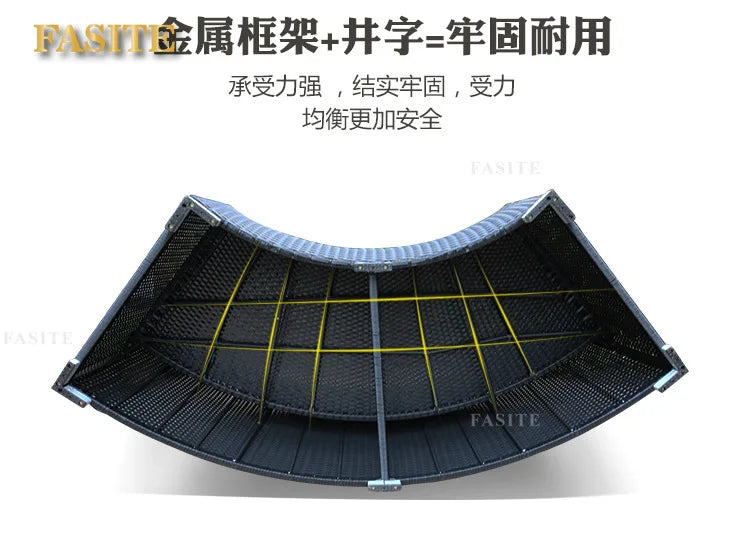 Outdoor round rattan sofa combination garden courtyard semi-circular rattan chair  hotel curved living room sofa