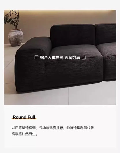 Simple Style Vacuum Compression Living Room Sofa Light Luxury Furniture Corduroy Sponge Filling Multi-Person Sofa Customization