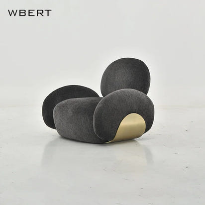 Nordic Lamb Fleece Single Sofa Chair For Home Bedroom Dining Clothing Store Beauty Salon Leisure-backrest Chair