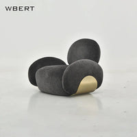 Nordic Lamb Fleece Single Sofa Chair For Home Bedroom Dining Clothing Store Beauty Salon Leisure-backrest Chair