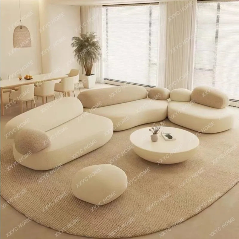 DBFVelvet pebble normcore living room beauty salon reception rest area compression sofa z626 310*130*75